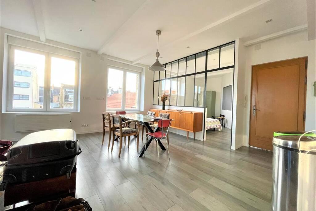 Superbe Loft 100M2 Proche Cathedrale Avec Parking Apartment Reims Bagian luar foto