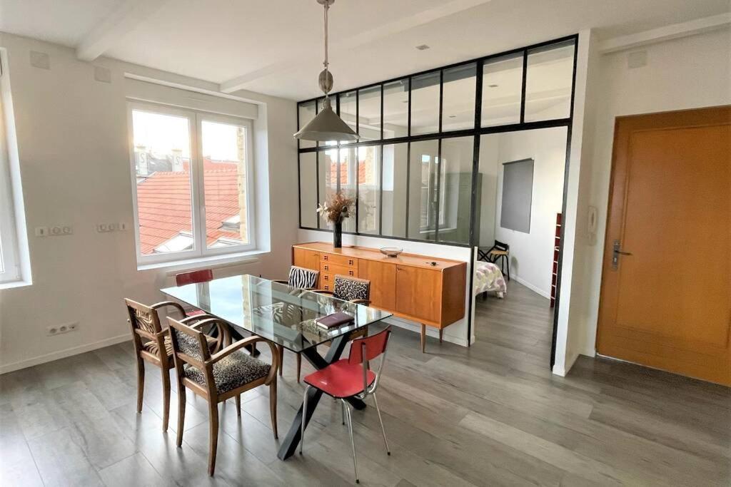 Superbe Loft 100M2 Proche Cathedrale Avec Parking Apartment Reims Bagian luar foto