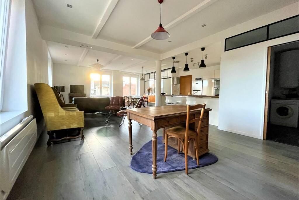 Superbe Loft 100M2 Proche Cathedrale Avec Parking Apartment Reims Bagian luar foto